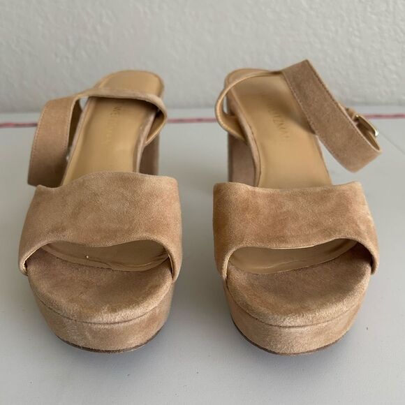 Stuart Weitzman Suede Platform Sandals Size 7.5 - Picture 10 of 11